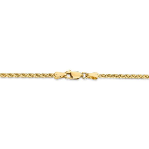 2.2mm 14k Yellow Gold Parisian Wheat Chain Necklace, 18 Inch - Picture 4 of 8
